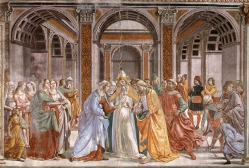 ドメニコ・ギルランダイオ Painting - メアリー・ルネッサンス・フィレンツェ・ドメニコ・ギルランダイオの結婚